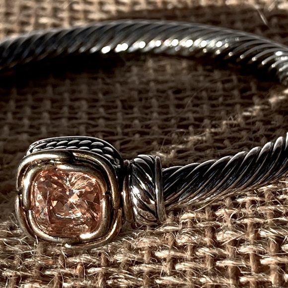 Juvell Two-Tone Yellow Citrine Twisted Cable Bracelet - Picture 9 of 12